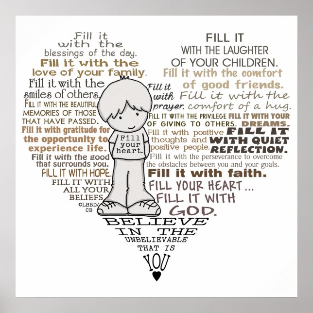 Poster Preencha seu coração (Frente)