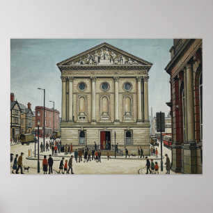 Poster Prefeitura de Todmorden em estilo Lowry