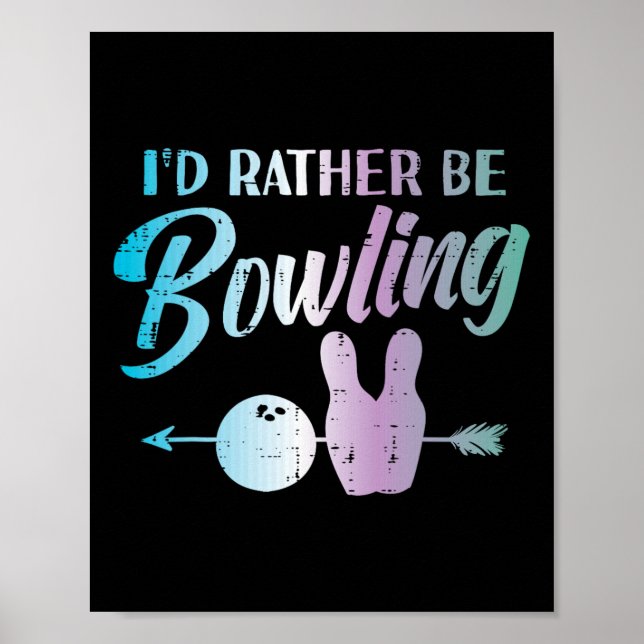 Poster Preferencialmente De Id Ser Boliche Engraçado Joga (Frente)