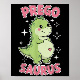 Poster Pregossauro Mamães Retro Cuta Dinossauro Gravidez 