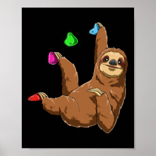 Poster Preguiça de escalada e bouldering