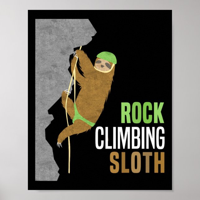 Poster Preguiça de Escalada em Rocha Escaladores de Rocha (Frente)