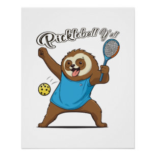 Póster Preguiça de Pickleball T- Pickleball Vocês