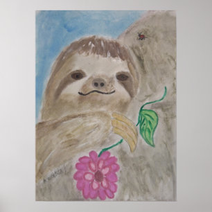 Póster preguiça do bebê