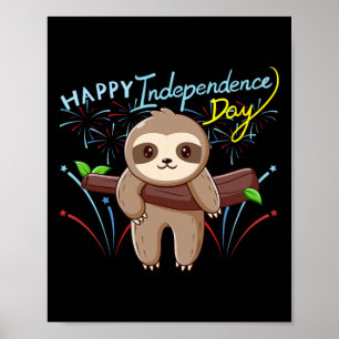 Poster Preguiça Feliz Dia da Independência 