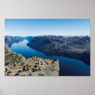 Póster Preikestolen (rocha) do púlpito Noruega