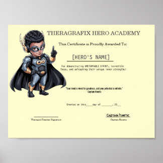 Poster Prêmio de Terapia Pediátrica Força e Determinação