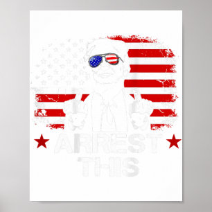 Poster Prendam Este Dedo-Trump Pro Bandeira Americano