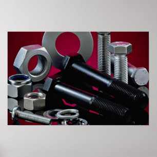 Póster Prendedores industriais bonitos