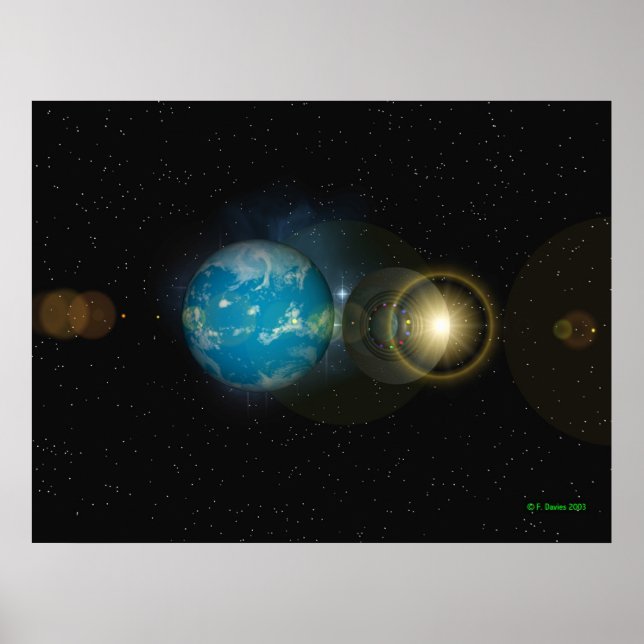 Póster Prendendo Saucer Com A Terra (Frente)