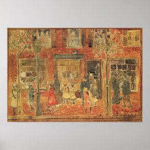 Poster Prendergast - Cena de Rua 1894