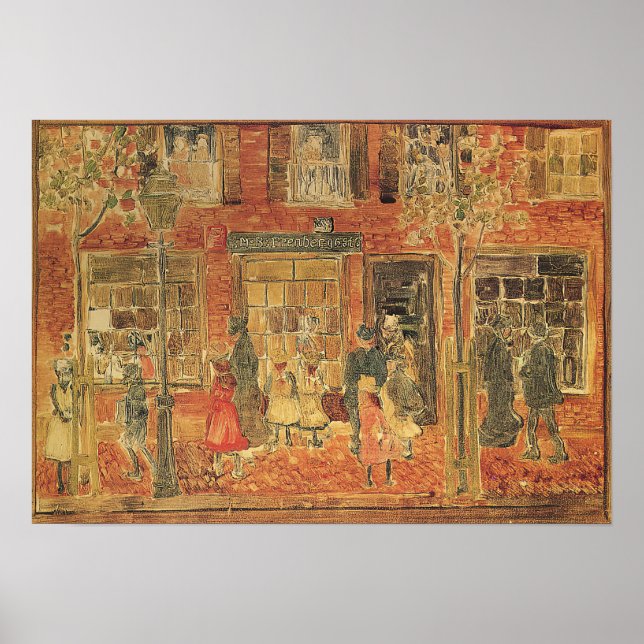Poster Prendergast - Cena de Rua 1894 (Frente)