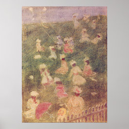Poster Prendergast - Crianças ao Brincar 1895