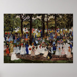 Póster Prendergast - Dia de maio, Central Park