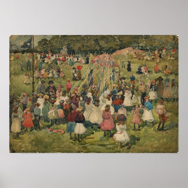 Poster Prendergast - Dia do Trabalhador Central Park 1901 (Frente)