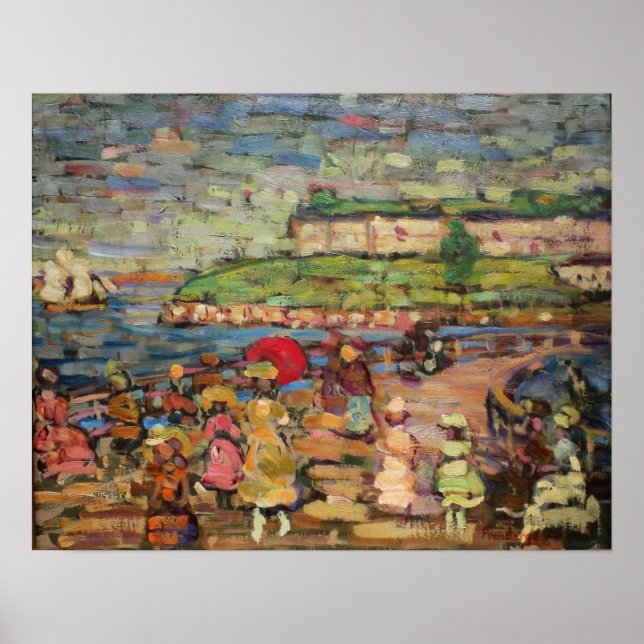Poster Prendergast - Figuras Em Uma Ponte (Frente)
