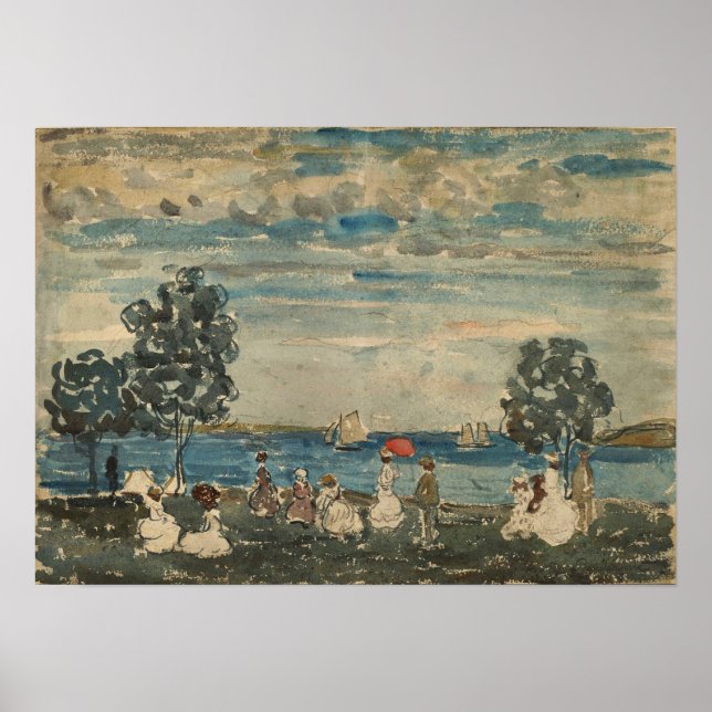 Poster Prendergast - Figuras numa Praia 1910 (Frente)