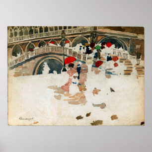 Poster Prendergast - Guarda-chuvas Na Chuva Veneza