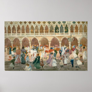 Poster Prendergast - Luz do Sol na Piazzetta