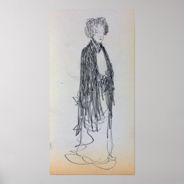 Poster Prendergast - Mulher em Pé (Frente)