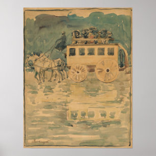Poster Prendergast - Ônibus Parisiense 1893
