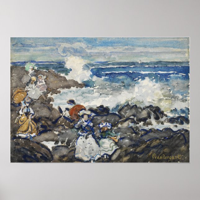Poster Prendergast - Rochas Ondas e Figuras (Frente)