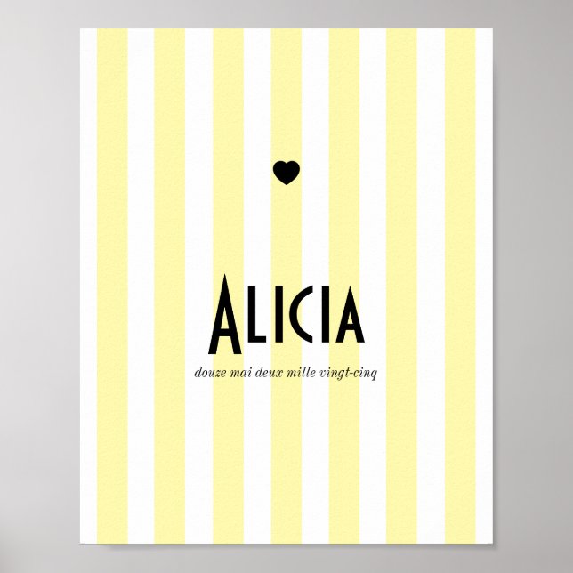 POster prénom riviera jaune (Frente)