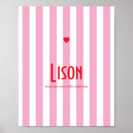 Poster prénom Riviera rose