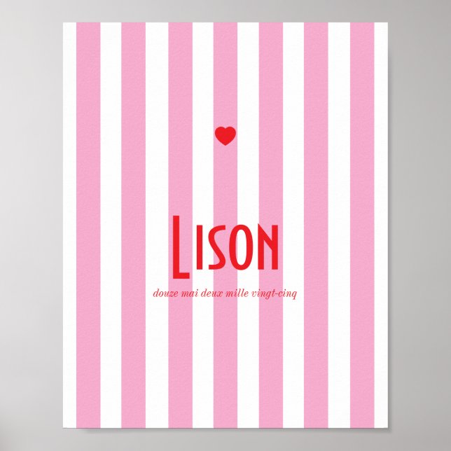 Poster prénom Riviera rose (Frente)