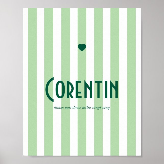 Poster prénom riviera vert (Frente)