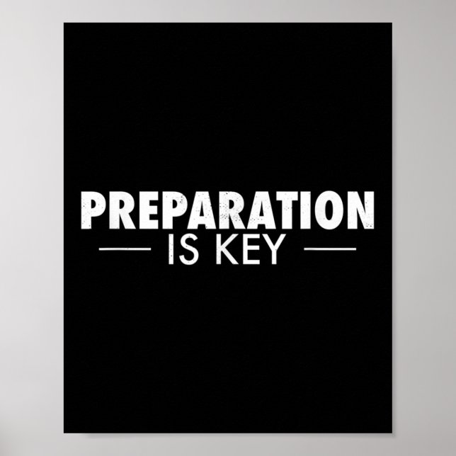 Poster Preparação É O Prepper De Preparação De Chave (Frente)