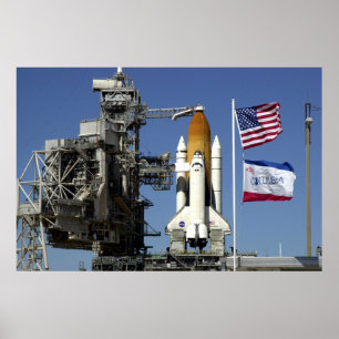 Póster Preparações de Colômbia do vaivém espacial