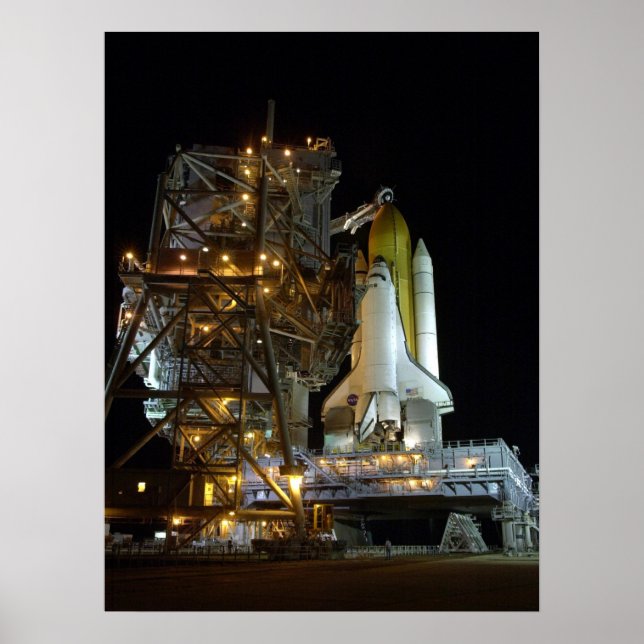 Póster Preparações para o Shuttle Atlantis Espacial (Frente)