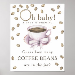 Poster Preparando café - Quantos grãos de café