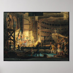 Poster Preparando Cenário em Teatro