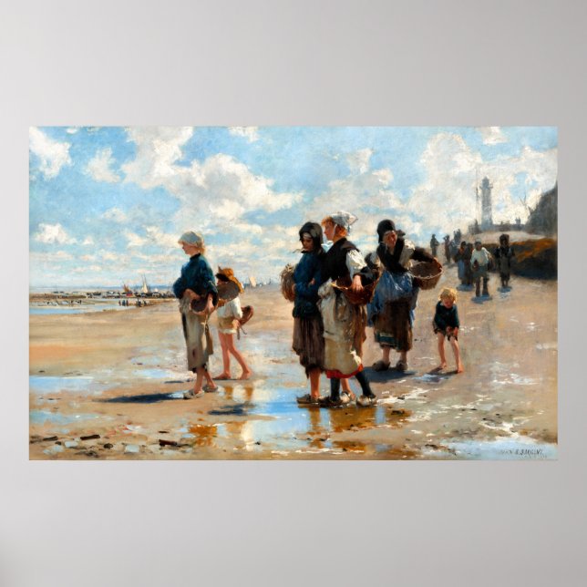 Poster Preparando-se para Pescar de John Singer Sargent (Frente)