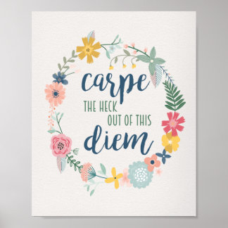 Poster Prepare a maca para fora desta motivação floral de