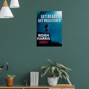 Poster Prepare-se, Obtenha o Biden Registrado 2024