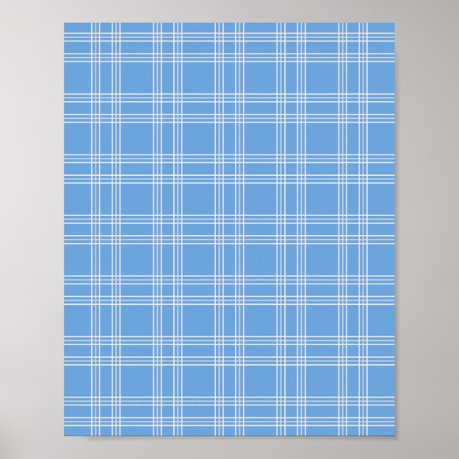 Poster Preppy Blue Gingham (Frente)