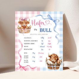 Poster Preppy Heifer ou Bull Gênero Revelam velhas histór
