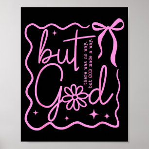 Poster Preppy Mas Deus Coquette Laço Cristão Religioso Fé