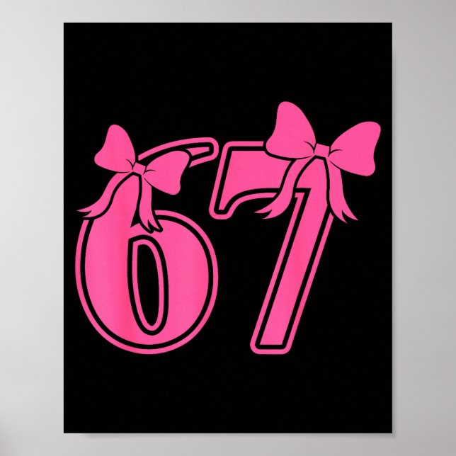 Poster Preppy Nk Coquette Bow Lace 67 Six Seven Meme Wome (Frente)