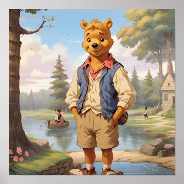 Poster Preppy Winnie, o Pooh 1 (Frente)