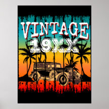 PRESENÇA DE ANO VINTAGE PERSONALIZADA DE ANIVERSÁR