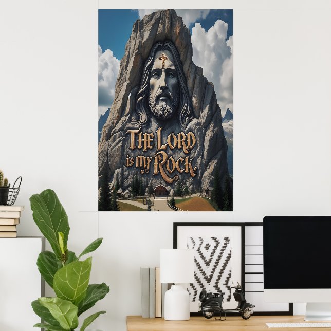 Poster Presença divina entre as montanhas (Escritório em casa)