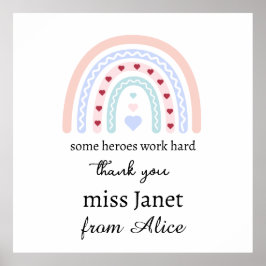 Poster Presente Arco-íris de Agradecimento de Natal do Pr
