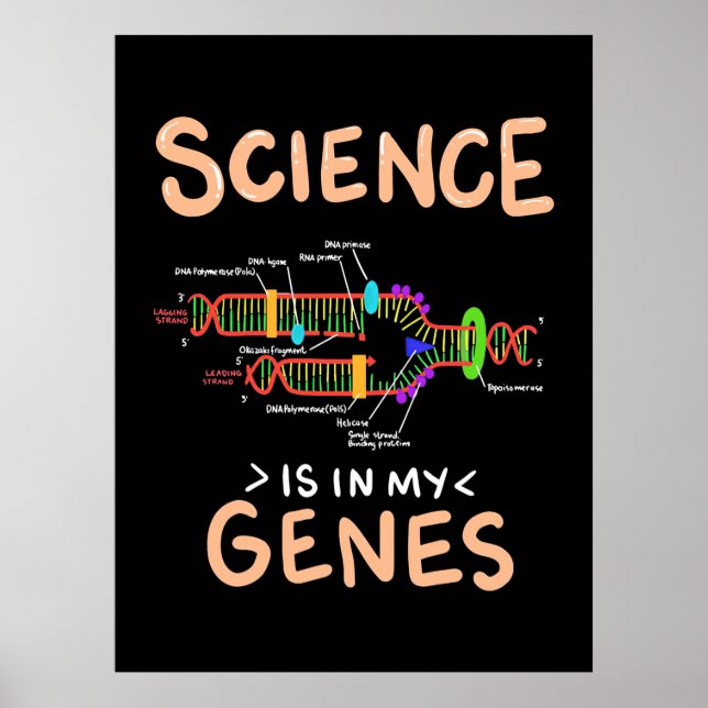 Poster Presente cientista | A Ciência Está Nos Meus Genes (Frente)