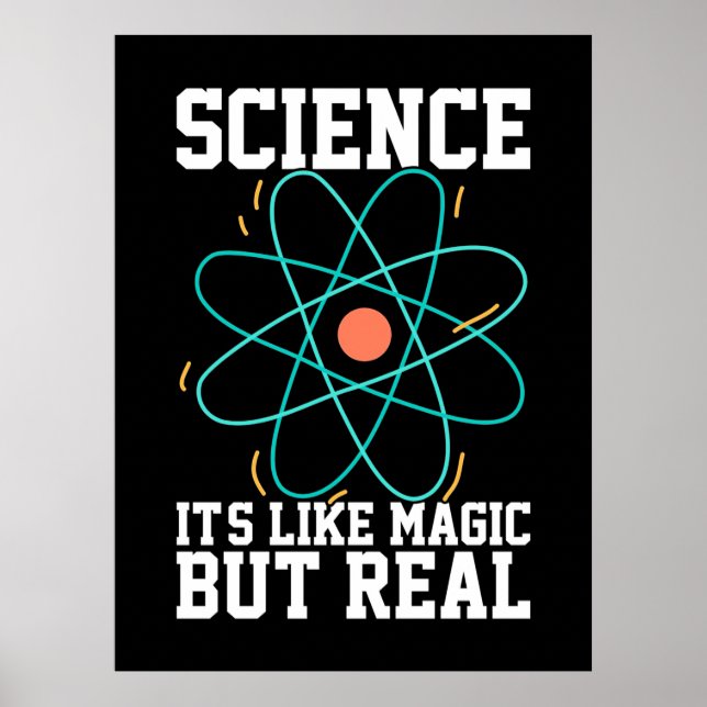 Poster Presente cientista | Ciência É Como Magia (Frente)