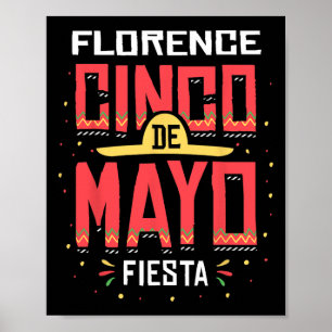Poster Presente da Celebração do Cinco De Mayo em Florenc