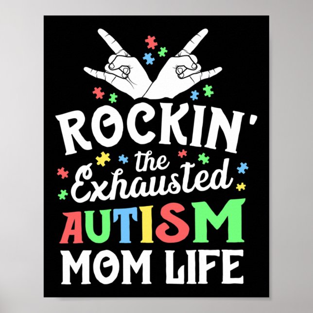 Poster Presente da Mãe com Autismo Balançando a Mãe com A (Frente)